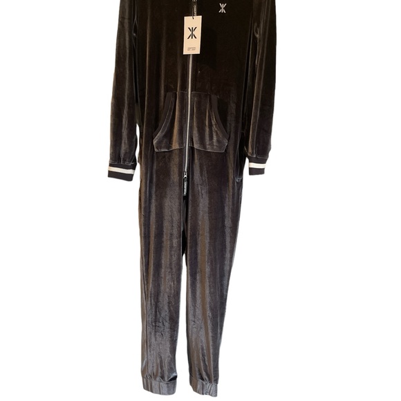 Velour Jumpsuit, ONEPIECE, Grey, size XS - Picture 7 of 8